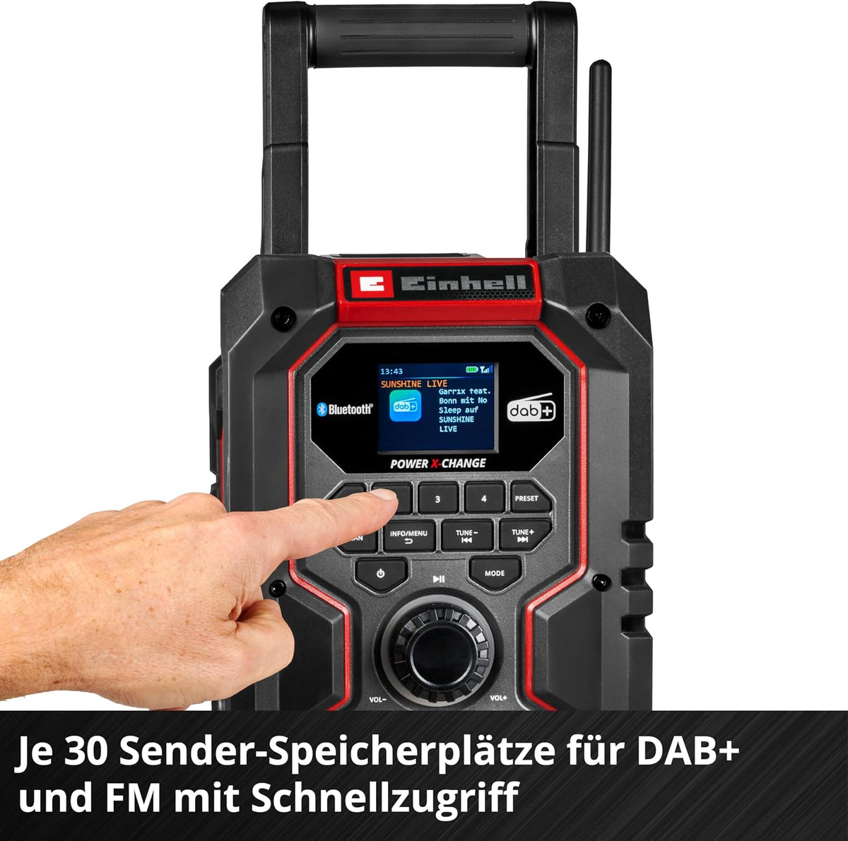Einhell TE-CR 18 Li DAB+/FM/BT-Solo Cordless Construction Site Radio
