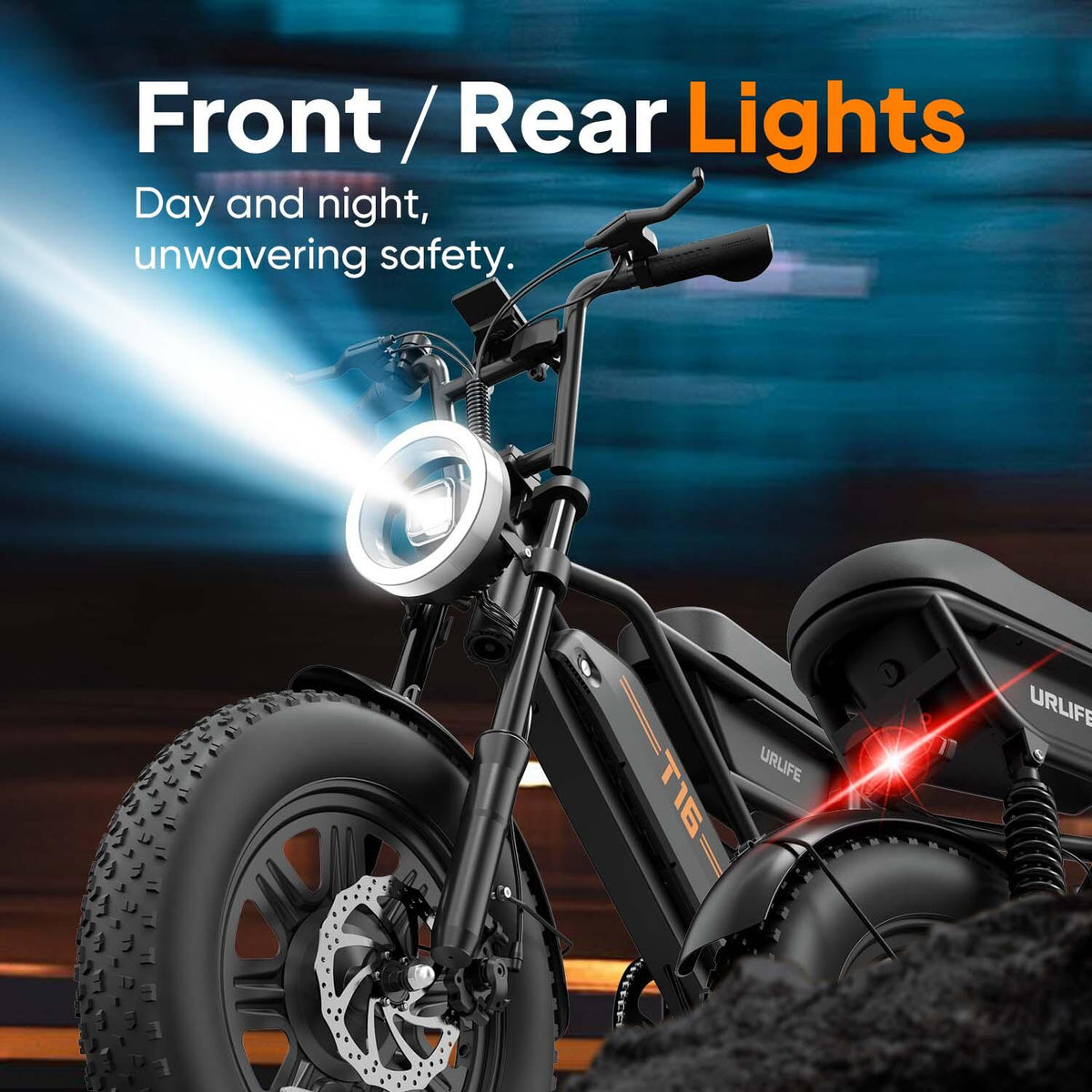 URLIFE T16 Elektrofahrrad Fatbike Vollfederung 16 Zoll