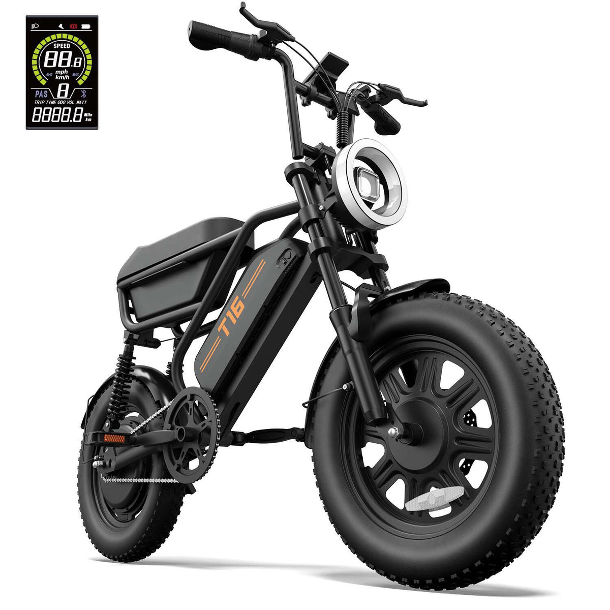 URLIFE T16 Elektrofahrrad Fatbike Vollfederung 16 Zoll